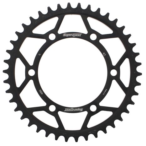 Supersprox Rear Sprocket Steel 42t-520 Blk Honda/kawasaki  Black