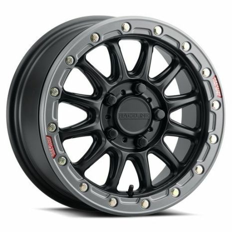 Raceline Alpha Bdlk 15x7 5/4.5 (+53mm) Blk/gunmetal  Black/Gunmetal