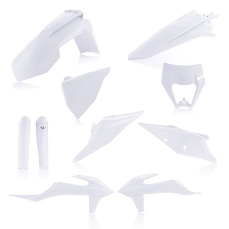 Acerbis Full Plastic Kit White  Acid Concrete