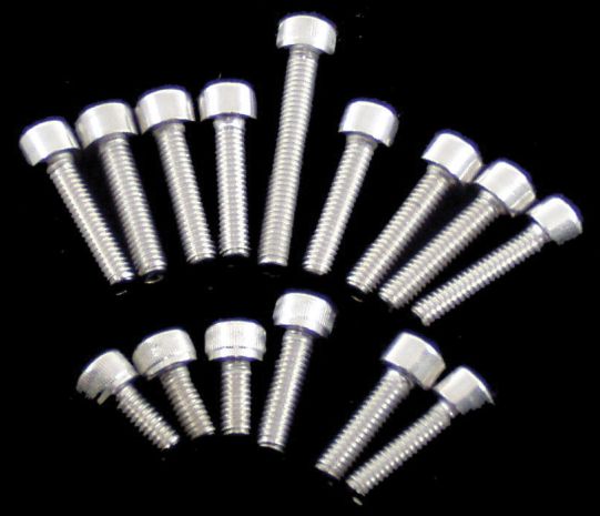 Modquad 15 Piece Clutch Wtr Cover Stainless Bolt Kit  Alpine White