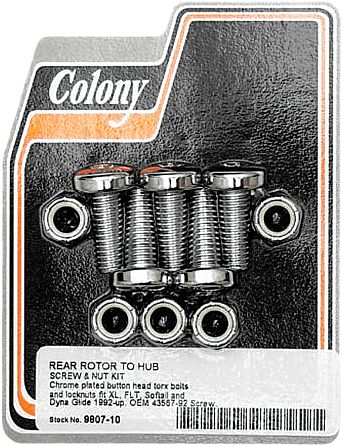 Colony Machine Brake Rotor Hardware Rear Torx Screw Kit  Acid Concrete