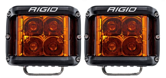 Rigid D-ss Series Spot Pair Amber Pro  Alpine White