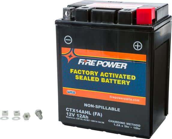 Fire Power Battery Ctx14ahl/cb14l-a2 Sealed Factory Activated  Acid Concrete