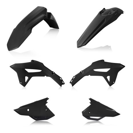 Acerbis Plastic Kit Honda Black  Black