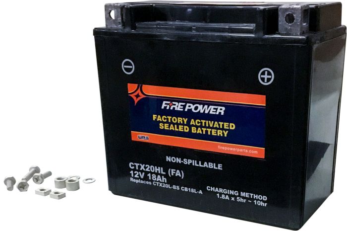 Fire Power Battery Ctx20hl Sealed Factory Activated  Acid Concrete