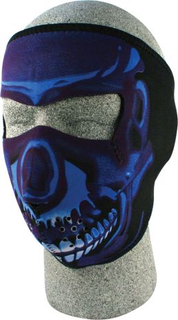 Zan Full Face Mask Blue Chrome Skull  Acid Concrete