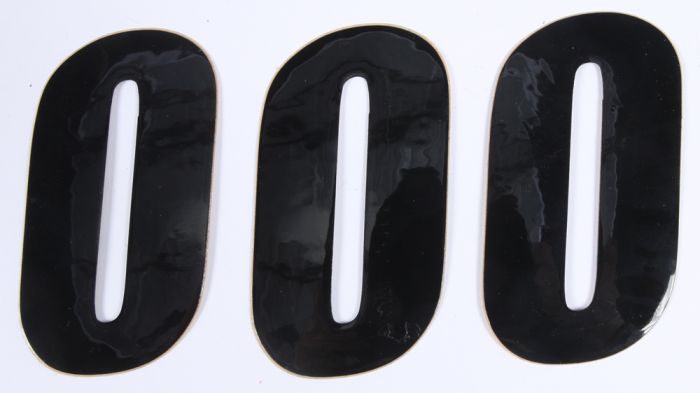 D-cor Number 0 Black 4" 3/pk 4 in. Black