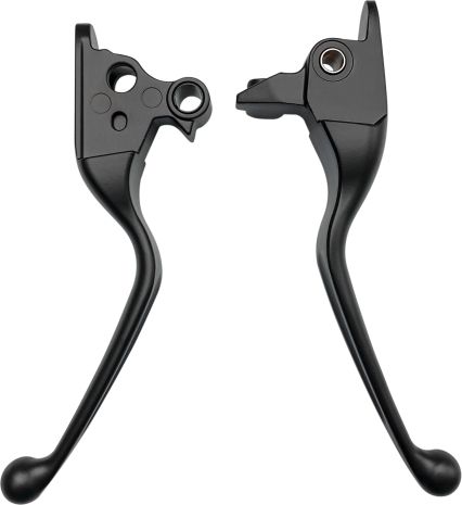 Harddrive Smooth Lever Set Blk Touring 08-13 W/cable Clutch  Black