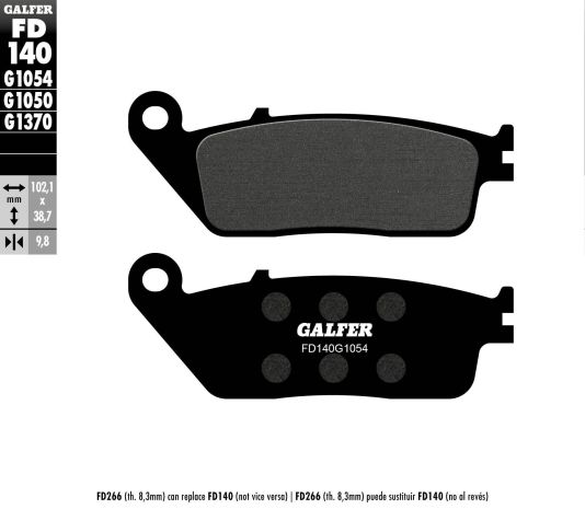 Galfer Brake Pads Semi Metallic Fd140g1054  Acid Concrete