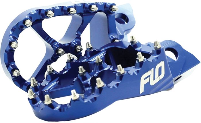 Flo Motorsports Pro Series Foot Pegs Blue  Acid Concrete