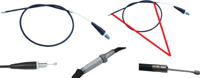 Mogo Parts Throttle Cable T4 30.5"  Acid Concrete