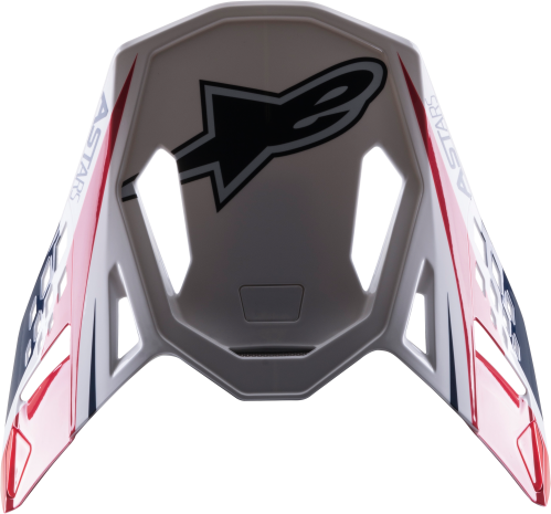 Alpinestars S-m10 Carbon Meta2 Visor White/red/blue Glossy  White/Red/Blue