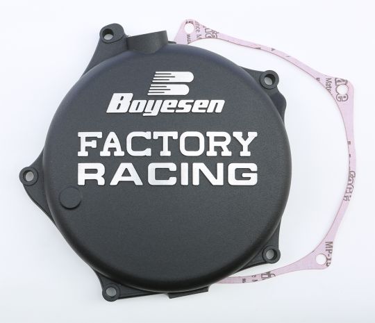 Boyesen Factory Racing Clutch Cover Black  Black