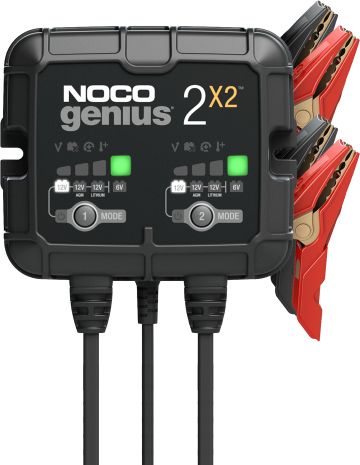 Noco Genius 2 Bank 2x2 Charger  Acid Concrete