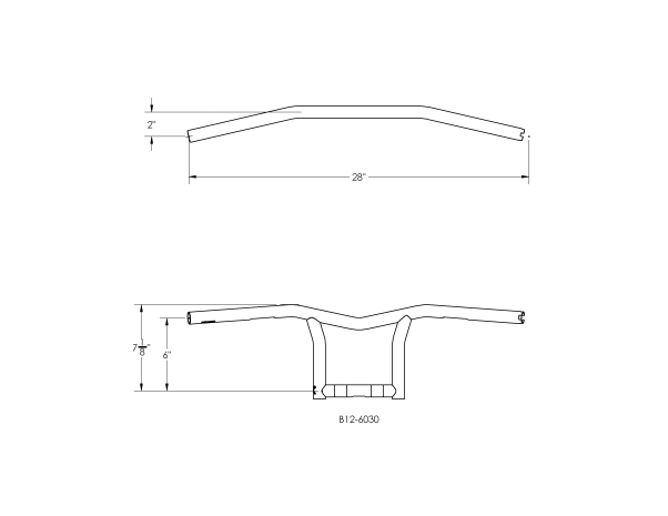 Burly Brand Sid 8" Bar 1" Tbw Chrome  Acid Concrete