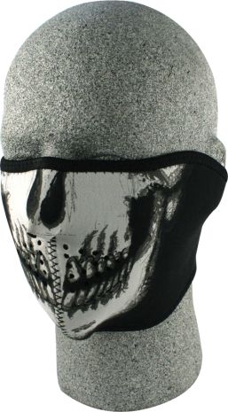 Zan Half Face Mask Skull  Alpine White