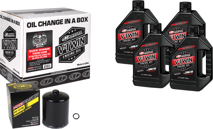 Maxima V-twin Quick Change Kit Syn Tc Black Filter  Acid Concrete