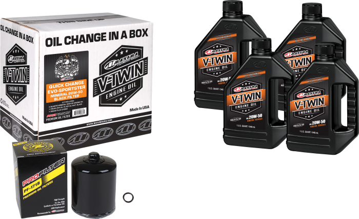 Maxima V-twin Quick Change Kit Evo Mineral Black Filter  Acid Concrete