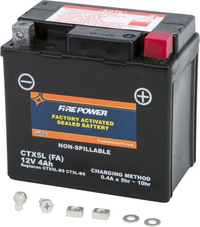 Fire Power Battery Ctx5l Sealed Factory Activated  Acid Concrete