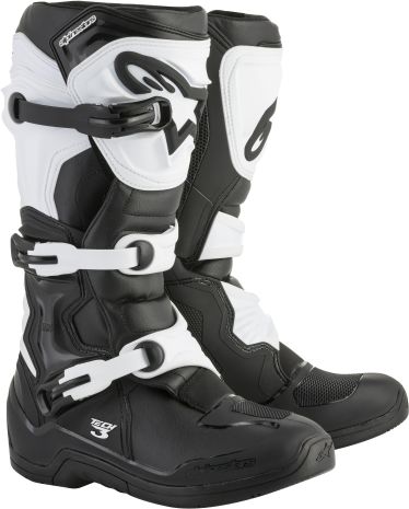 Alpinestars Tech 3 Boots Black/white Sz 05 US 05 Black/White