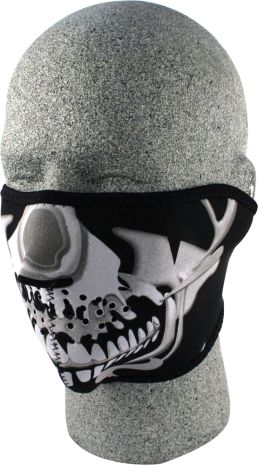 Zan Half Face Mask Chrome Skull  Acid Concrete