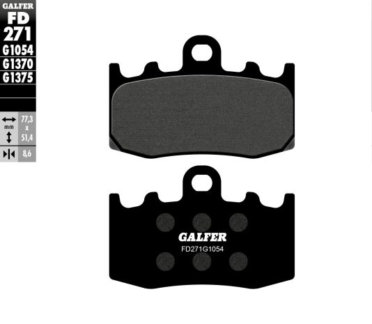 Galfer Brake Pads Semi Metallic Fd271g1054  Acid Concrete