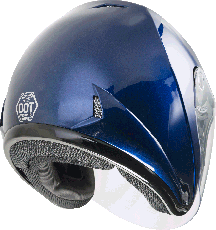 Gmax Of-17 Open-face Helmet Blue Md Medium Blue