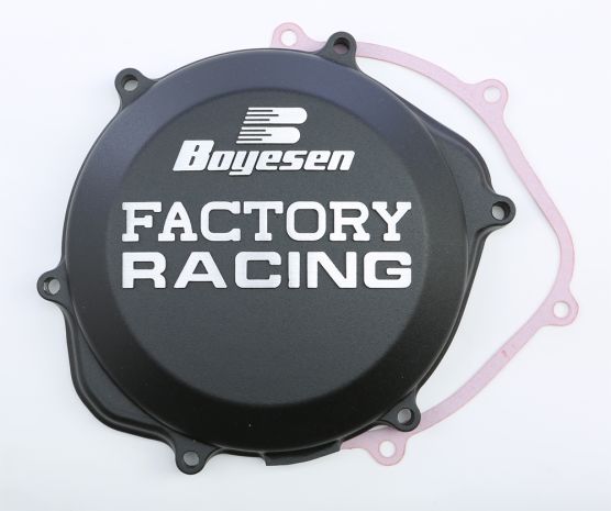 Boyesen Factory Racing Clutch Cover Black  Black