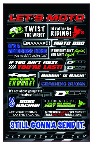 D-cor Kids Moto Talk Decal Sheet  Acid Concrete