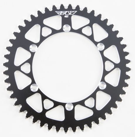 Fly Racing Rear Sprocket Aluminum 48t-520 Blk Kawasaki/suzuki  Black