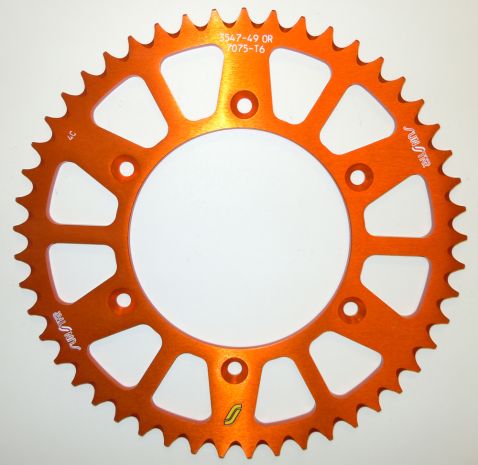 Sunstar Rear Sprocket Aluminum 52t-520 Org Husaberg/husq/ktm  Orange