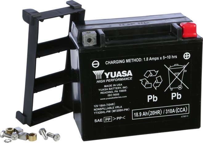 Yuasa Battery Ytx20hl-pw Sealed Factory Activated  Alpine White