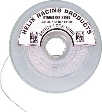 Helix Safety Lock Wire 1/4lb Spool 0.032 Dia  Alpine White