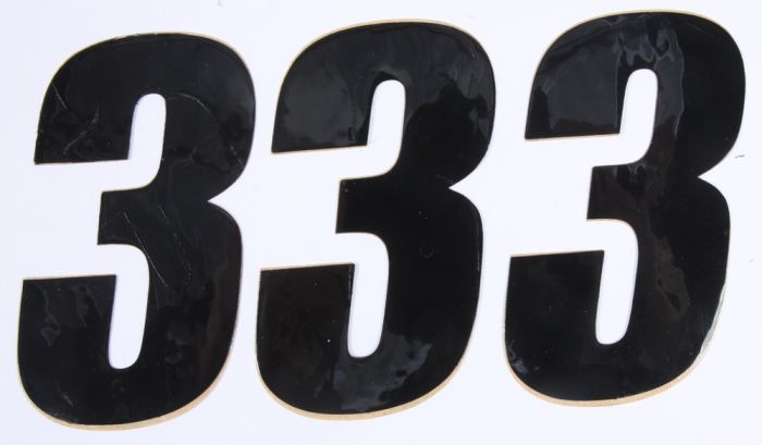 D-cor Number 3 Black 4" 3/pk 4 in. Black