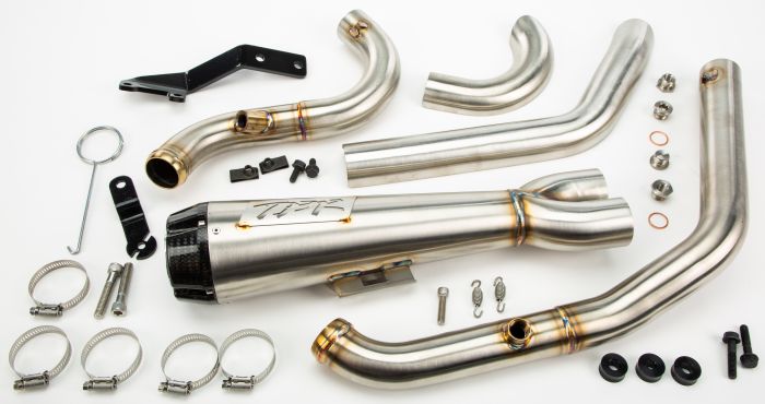 Tbr Comp S 2in1 Exhaust Flsb/flhc Brushed W/cf End Cap  Acid Concrete