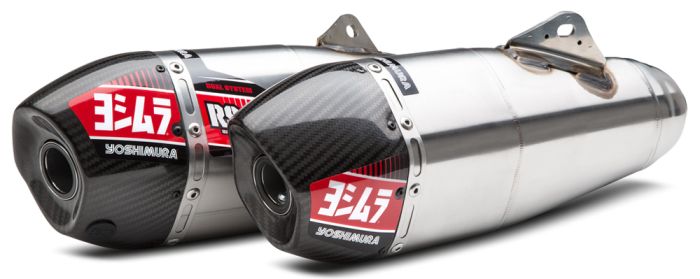 Yoshimura Rs-9 Header/canister/end Cap Exhaust Dual Slip-on Ss-al-cf  Acid Concrete