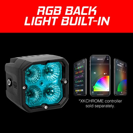 Xk Glow 20w Rgb Pod Lights Driving Beam  Acid Concrete