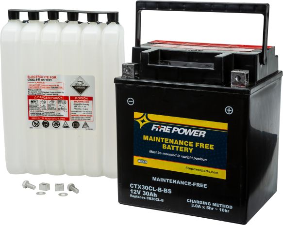 Fire Power Battery Ctx30cl-b-bs Maintenance Free  Acid Concrete