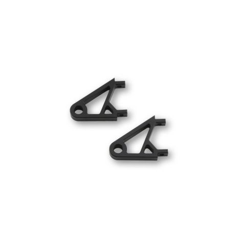 Highsider Cnc Headlight Bracket Extra Short Pair Black  Black