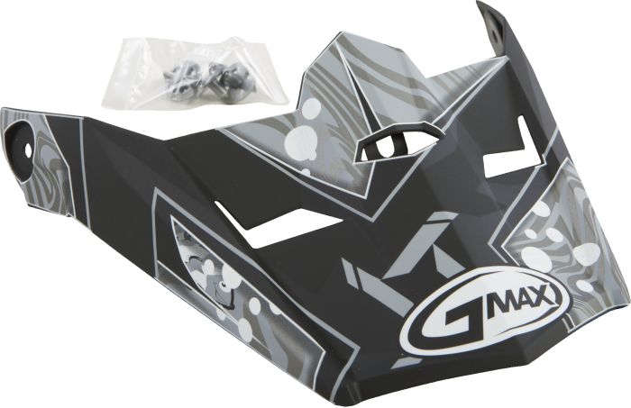 Gmax Visor W/screws Hooper Mx-46y Matte Black/dark Silver Ys-yl  Acid Concrete