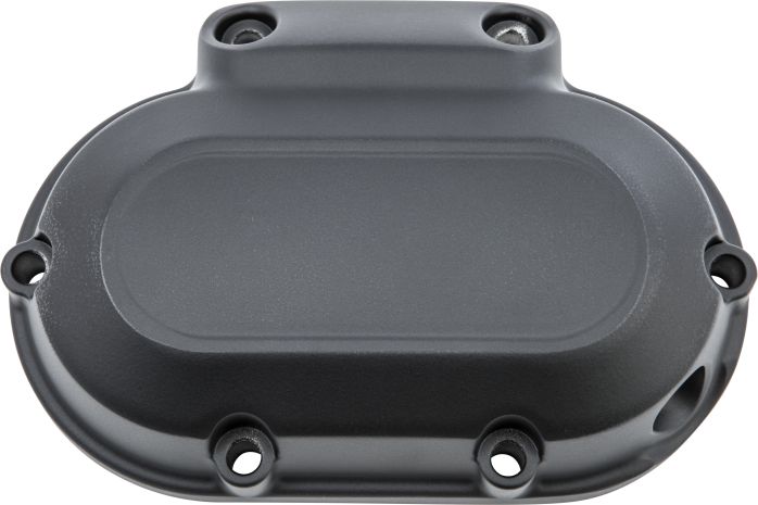 Harddrive Trans Side Cover Flat Black 6 Twin Cam 07-17 & Dyna 06  Flat Black