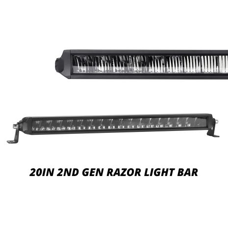 Xk Glow 20" Razor Light Bar Aux High Beam Without Harness  Acid Concrete