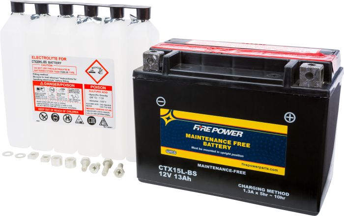 Fire Power Battery Ctx15l-bs Maintenance Free  Acid Concrete