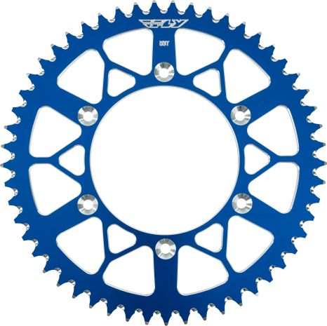 Fly Racing Rear Sprocket Aluminum 53t-520 Blu Husq/ktm  Blue