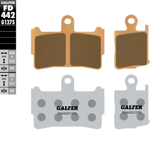 Galfer Brake Pads Sintered Ceramic Fd442g1375  Acid Concrete