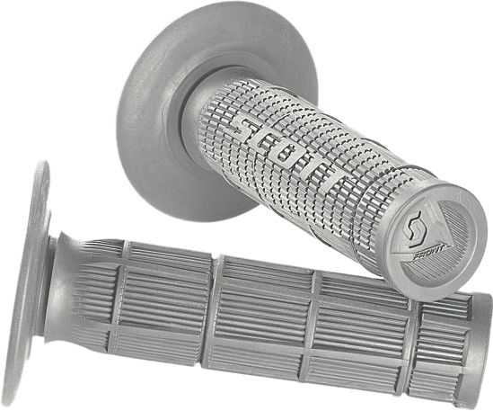 Scott Radial Half Waffle Single Density Grips - Twist Throttle  Grey