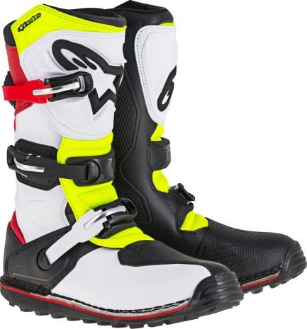 Alpinestars Tech-t Boots White/red/yellow/black Sz 09 US 09 White/Red/Yellow