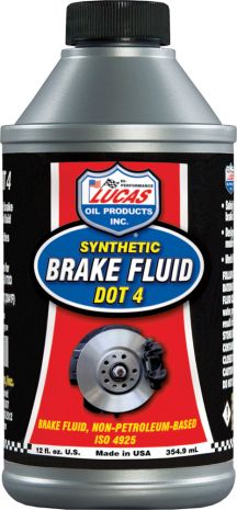 Lucas Synthetic Brake Fluid Dot 4 12oz  Alpine White