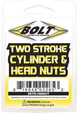 Bolt 2 Stroke Cylinder & Head Nuts Universal-all 2 Stroke Motors  Acid Concrete