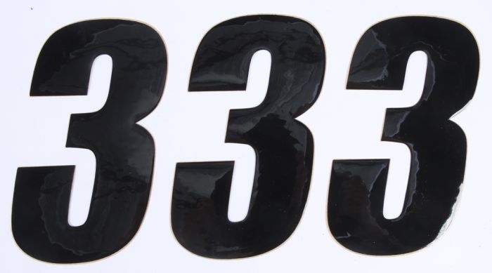 D-cor Number 3 Black 6" 3/pk 6 in. Black